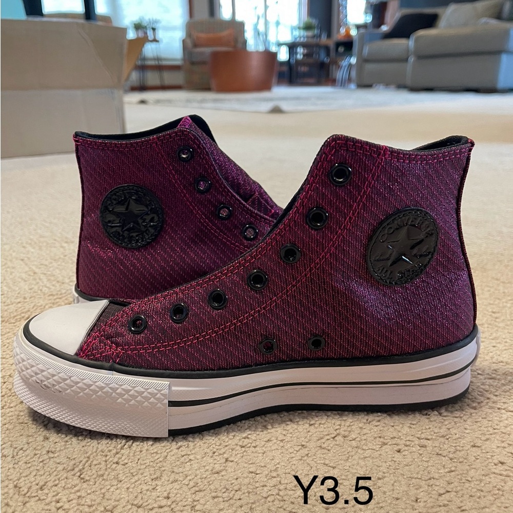 Converse Burgundy High-Top Sneakers